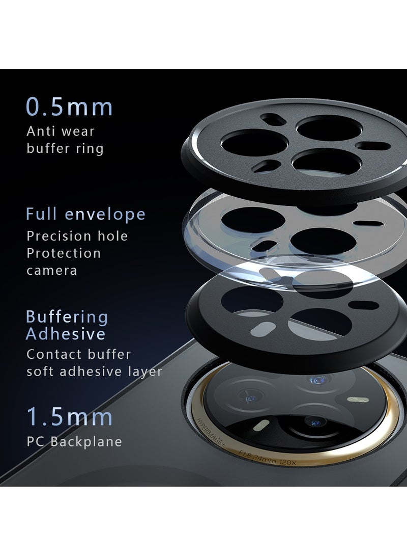 For Realme 14 Pro+ Magnetic Case, Compatible with MagSafe, TPU+PC Shockproof Matte Skin Feel Mobile Phone Back Cover, Anti-fingerprint Slim Fit Protective Casing - Image 3