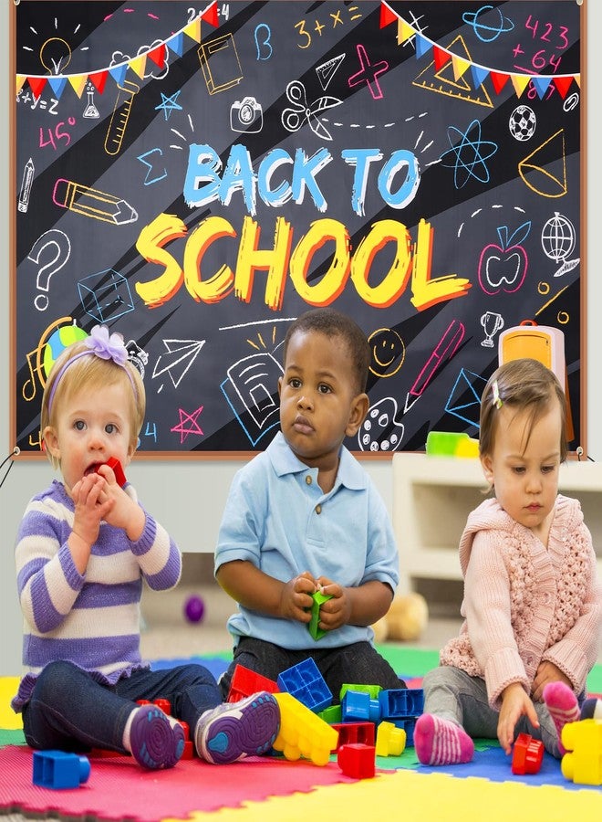 LifeisLuck Large Welcome Back to School Banner with 72x43 Inch Back to School Back-drop, First Day of School Welcome Back Bulletin Board Sign Teacher Supplies for Pre-School Primary High School Classroom Wall - Image 5