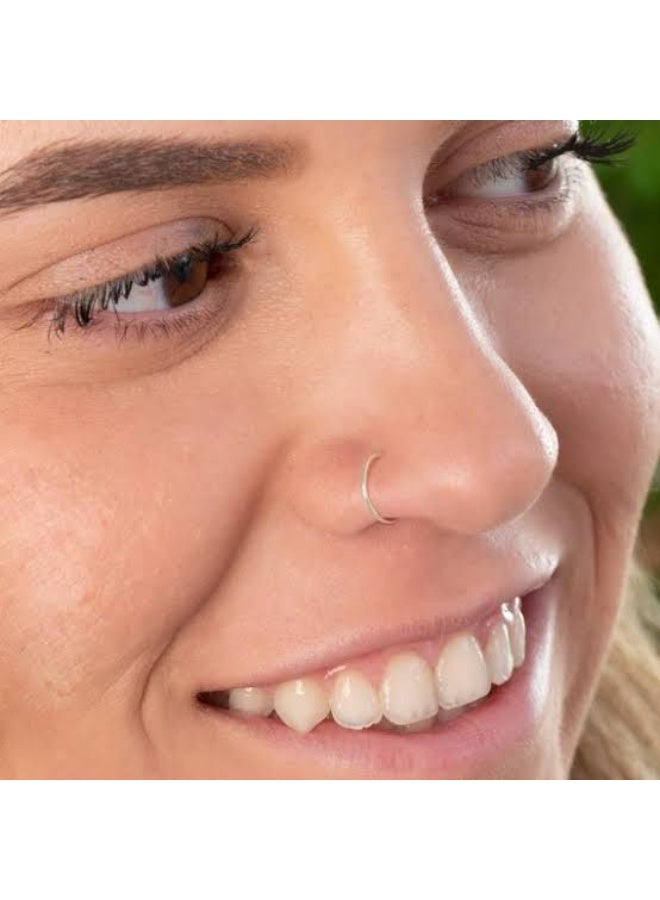 Hoop Nose Ring Set Simple Style Nose Piercing Small Thin Nose and ear Piercing Ring Jewelry For Women Girls (4PCS) RNPS1 - Image 1