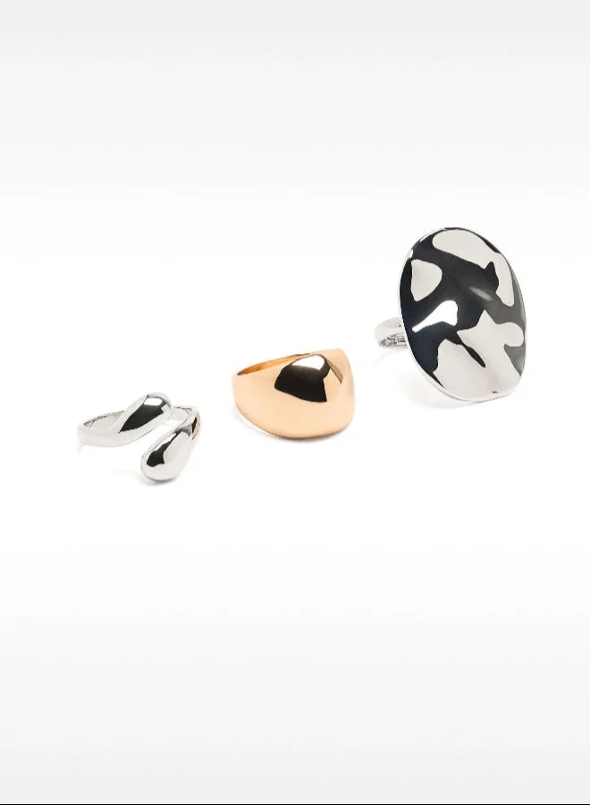 PARFOIS Set Of Bicolor Rings