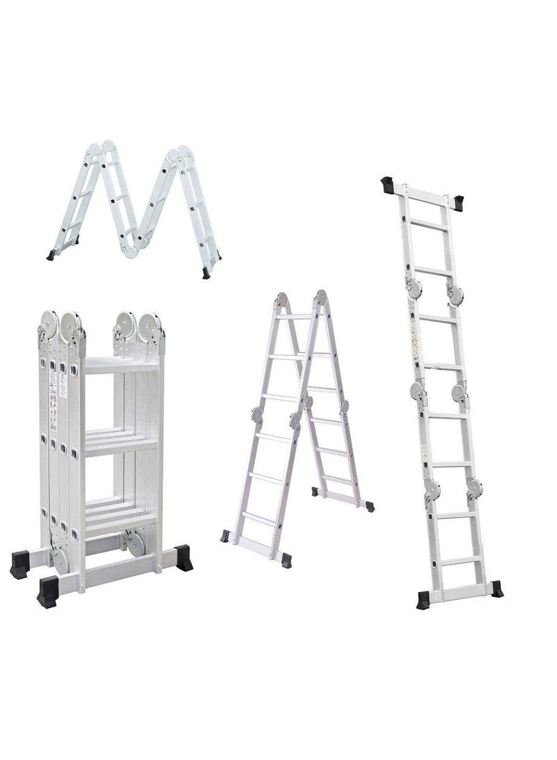 ROBUSTLINE Robustline Multi Purpose 4x3 x 3.7m Foldable Aluminium Ladder 12 Steps - Image 2