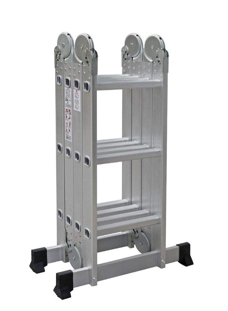 ROBUSTLINE Robustline Multi Purpose 4x3 x 3.7m Foldable Aluminium Ladder 12 Steps - Image 1