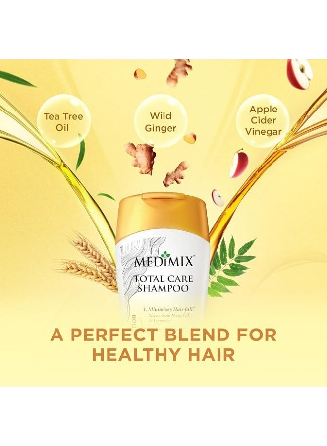 Medimix Total Care Shampoo 200g for Men & Women | Minimize Hairfall, Fight Dandruff with Hair Conditioning | Infused with 9 Herbal Ingredients - Image 3