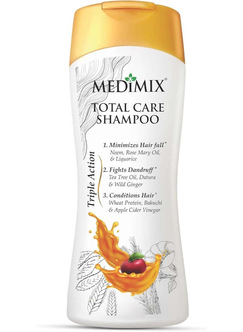Medimix Total Care Shampoo 200g for Men & Women | Minimize Hairfall, Fight Dandruff with Hair Conditioning | Infused with 9 Herbal Ingredients - Image 1