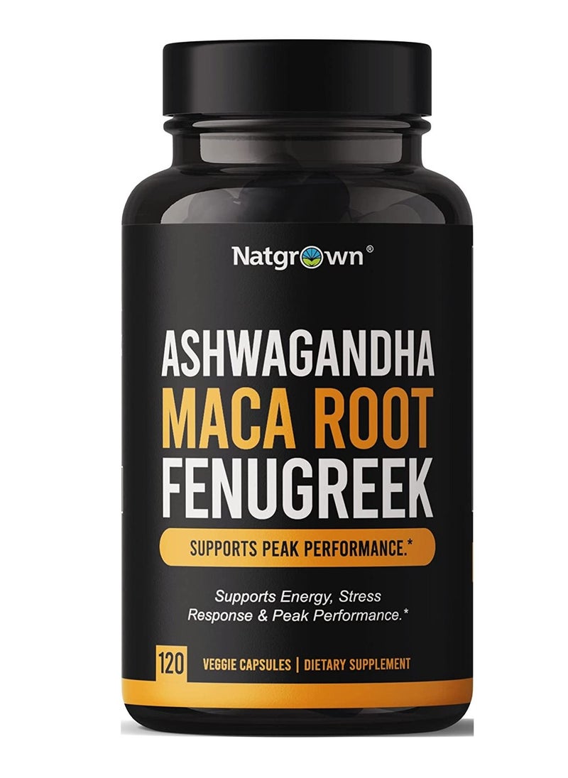 Natgrown Ashwagandha Fenugreek Extract 120 Capsules 