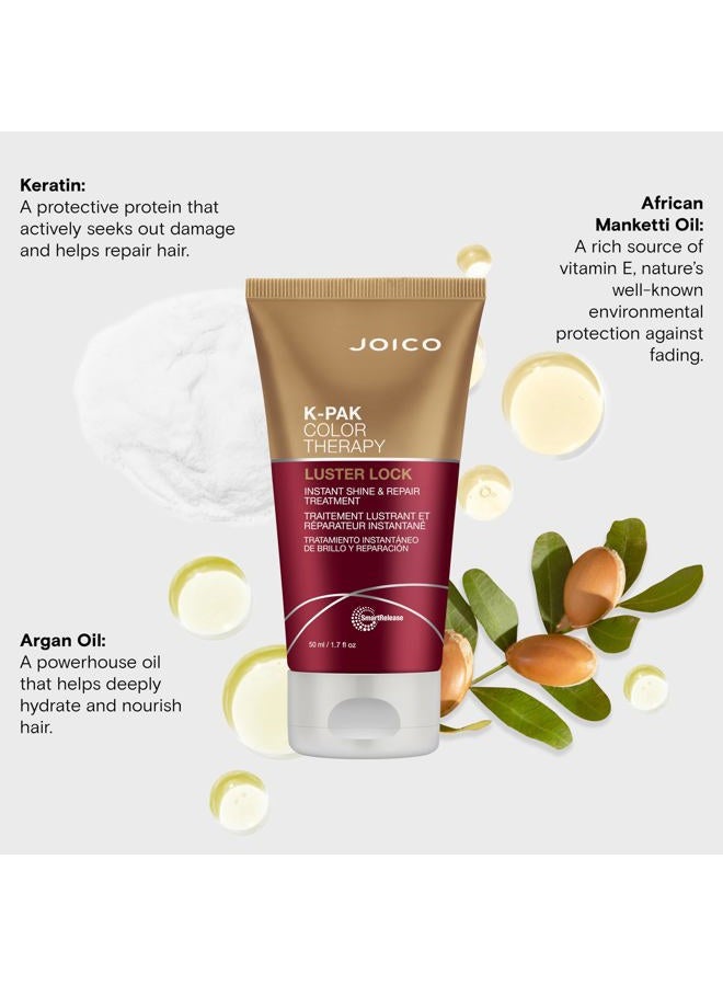 JOICO K-PAK Color Therapy Luster Lock Instant Shine & Repair Treatment | For Color-Treated Hair | Boost Color Vibrancy | Repair Breakage | With Keratin & Argan Oil | 1.7 Fl Oz - Image 5