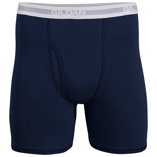 Gildan Men's Underwear Boxer Briefs, Multipack, Cardinal Red/Stripe/Metro Blue/Dot/Navy (5-pack, Classic Length), X-Large - Image 3