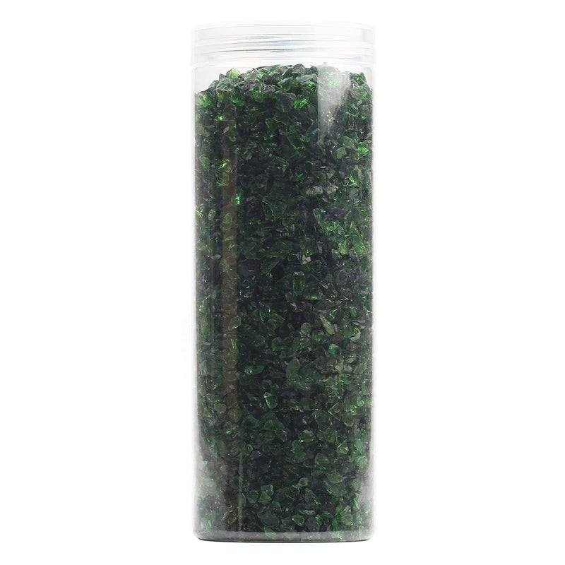 ZenQ Crushed Glass for Crafts Resin Art Turquoise 15 lbs