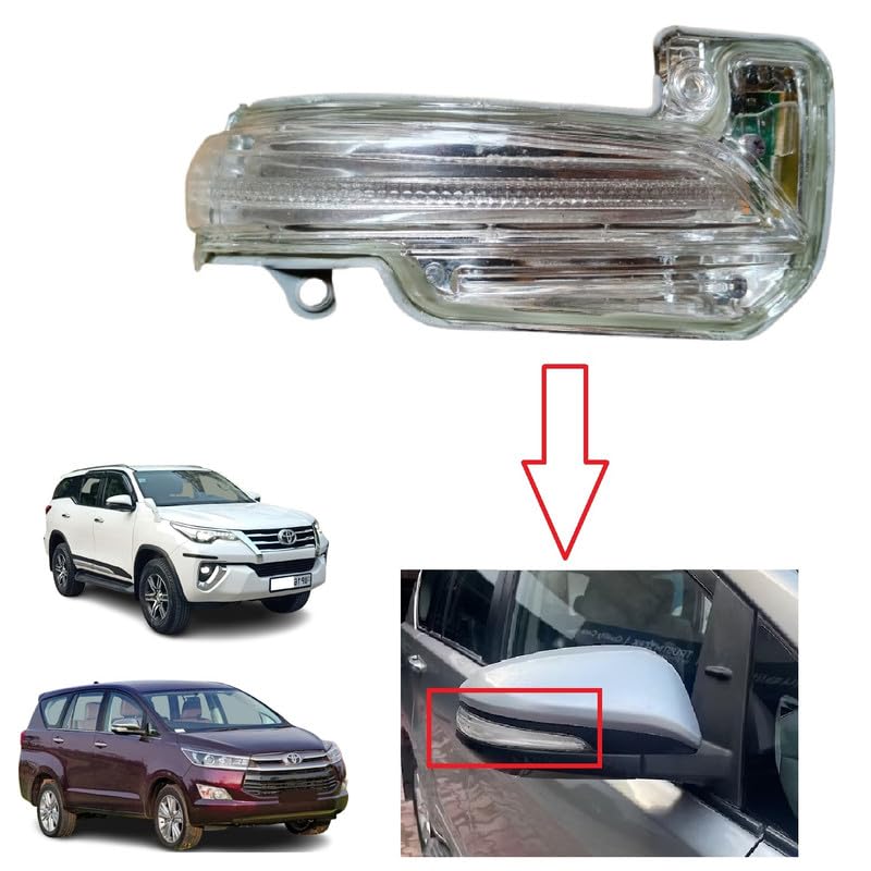 Car Styling-ORVM Side View Mirror Indicator Light/Lamp compatible with Toyota Fortuner 2ND GEN, Innova Crysta 3RD GEN 2016-2021 Model -with Scotch Lock (RIGHT DRIVER SIDE) - Image 2