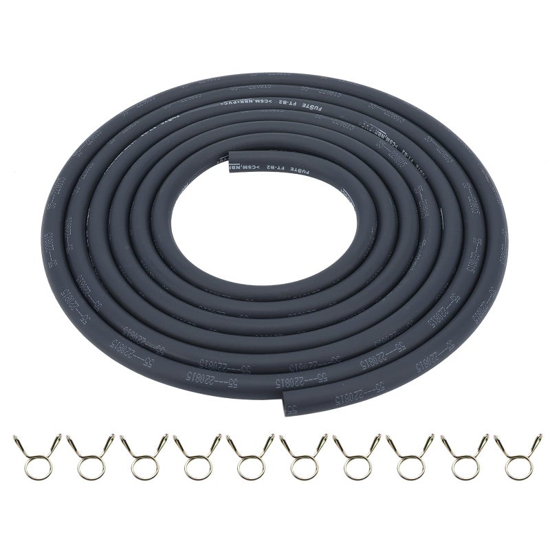 AloneGoer 55mm Fuel Line 15 Inch Gas Tube Fuel Hose 5 Feet for ATV Quad Pit Dirt Bike Go Kart Moped Pocket Bike Motorcycle Parts with 10pcs Clamps - Image 3
