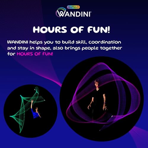 Wandini Glow.0 LED Light Magic Wand – Collapsible Levitation Stick, USB Rechargeable & Patented Design, Balanced LED Flow Prop for Smooth Tricks, Visual Performances with 22 Dynamic Color Modes - Image 3
