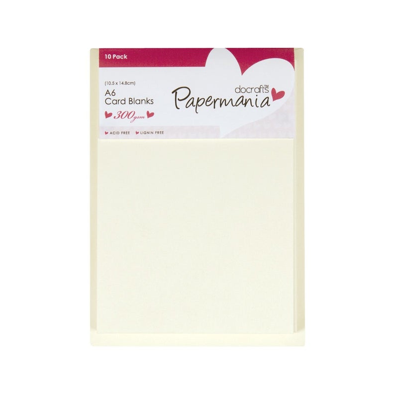 docrafts A6 Papermania Cards and Envelopes, Cream
