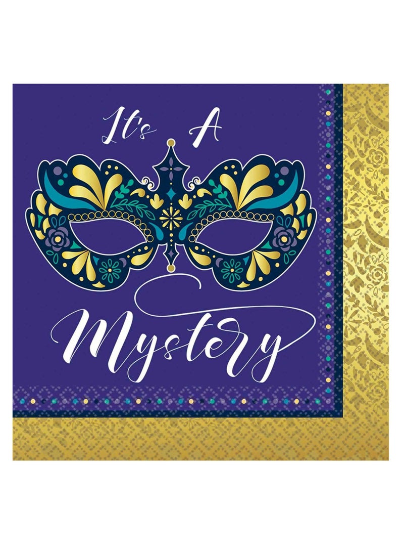 Amscan Masquerade Premium Tableware Party Supplies, Includes Cutouts and Decorating Kit for 8 Guests - Image 3