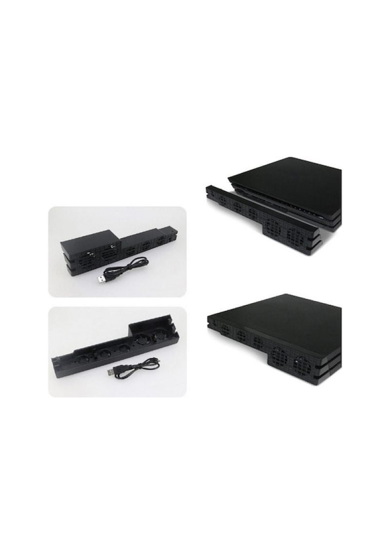 مروحة تبريد أوتوماتيكية بدرجة حرارة ثابتة لجهاز PS4 Pro، مروحة تحكم بدرجة الحرارة خلفية لجهاز PS4، مبرد بمحرك USB متحرك، مروحة تبريد توربينية فاخرة باللون الأسود TP4-831 - Image 5