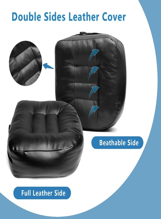 YOUFI Super Thicken Leather Car Seat Cushion for Adults - Portable Angle Lift Seat Pad with Breathable Cover, Handle, and Buckle - Ideal for Trucks, SUVs, Office Chairs, Car Accessories - Image 5