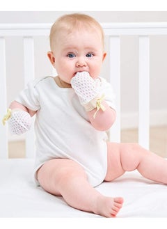 SYOSI Newborn Baby Mittens No Scratch Mittens, Which Adjustable Anti Scratch Ice-Smooth Cool and Breathable Cotton Gloves for Boys Girls 3 Pairs  - Image 3