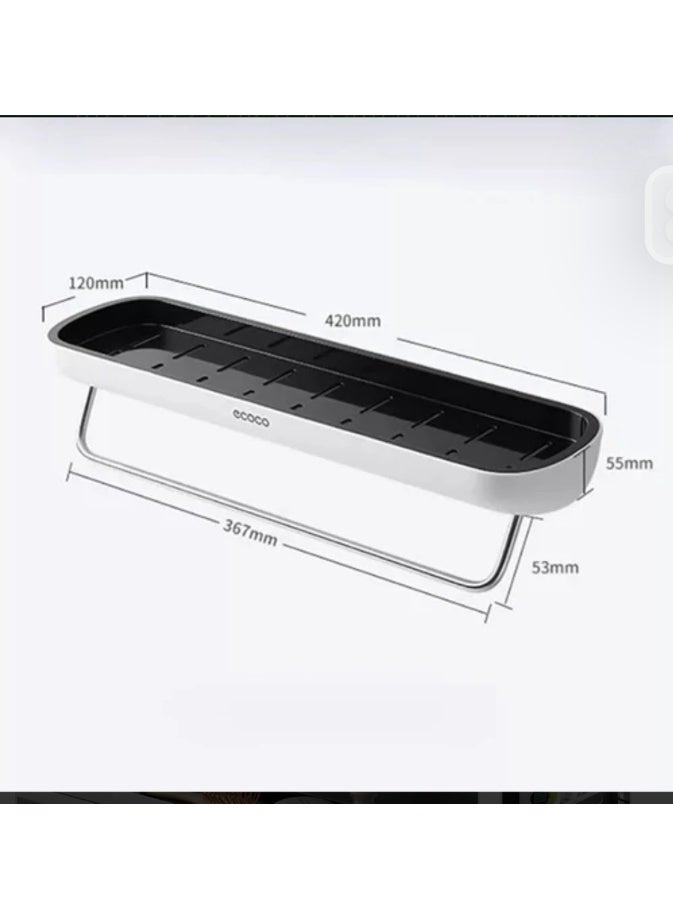 إيكوكو رف حمام عصري من Ecoco لتنظيم زجاجات الشامبو والكريمات – تصميم متين وأنيق يحافظ على ترتيب الحمام ويمنع الفوضى، مثالي للحمامات المنزلية الصغيرة والكبيرة - Image 5