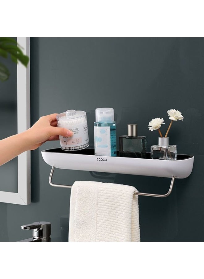 إيكوكو رف حمام عصري من Ecoco لتنظيم زجاجات الشامبو والكريمات – تصميم متين وأنيق يحافظ على ترتيب الحمام ويمنع الفوضى، مثالي للحمامات المنزلية الصغيرة والكبيرة - Image 1