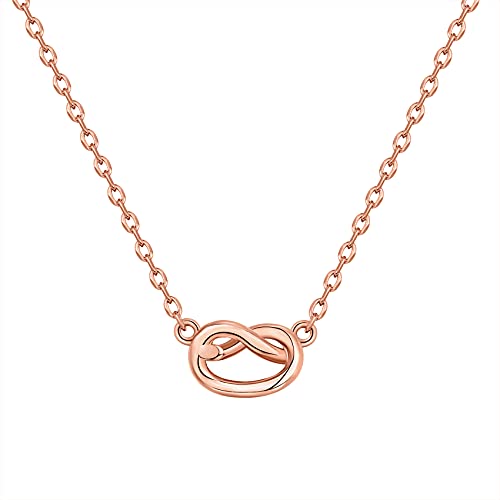 PAVOI 14K Rose Gold Plated Infinity Pendant Necklace | Bridesmaids Cute Necklaces for Women - Image 1