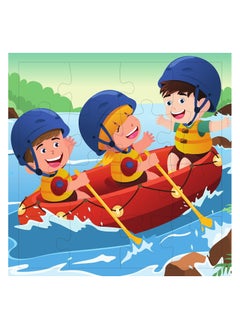 Fiddlys Fiddly's 16-Piece Wooden Jigsaw Puzzles for Kids Ages 3+ (Vehicles World Pack of 4)  - Image 3