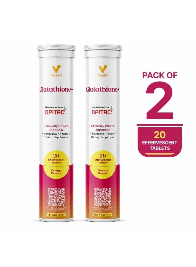 Valeo Glutathione Effervescent Tablets 20 Pack of 2 - Image 1