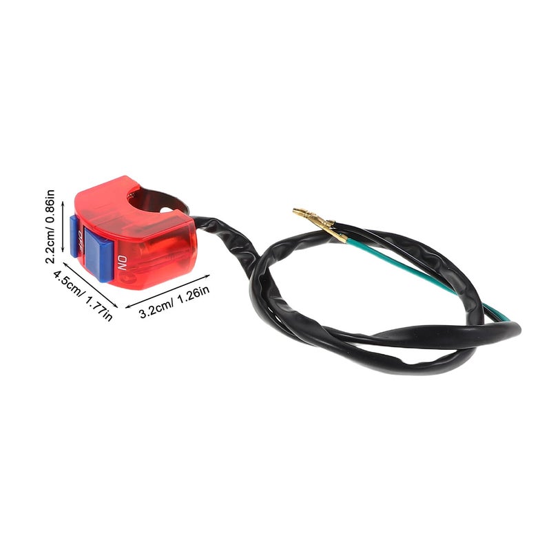Red Blue On Off Button Switch For ATV Electric Scooter Dirt Bike Light Fog Lamp Controller - Image 3
