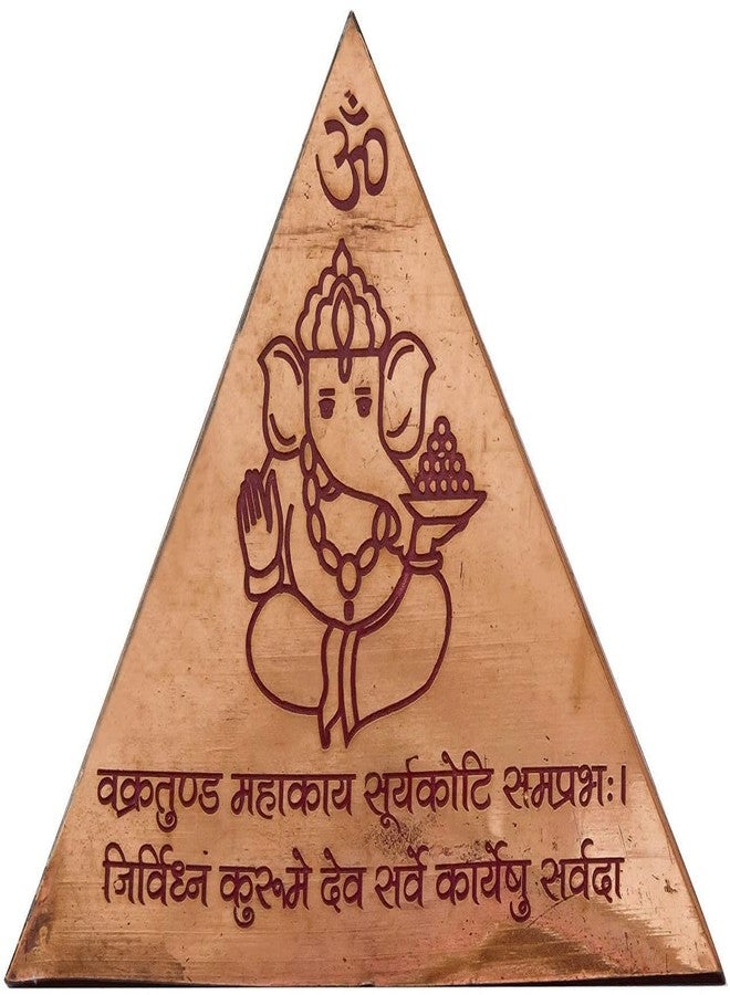 Nature Blaze Organic Herbs Copper Vastu Pyramid with Syllable Mantra with Ganesha Figure, Shri Vaastu Dosh Nivaaran, Shri Kuber Mantra - Image 2