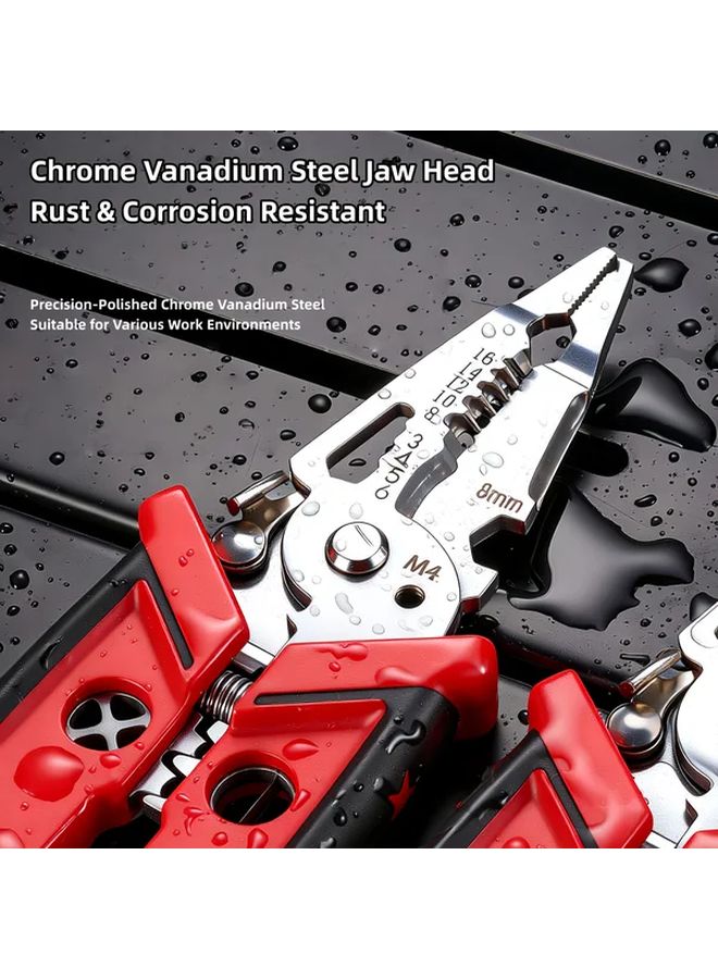 1pc Professional Wire Stripper Pliers with Crimping Stripping Twisting Cutting - Image 5