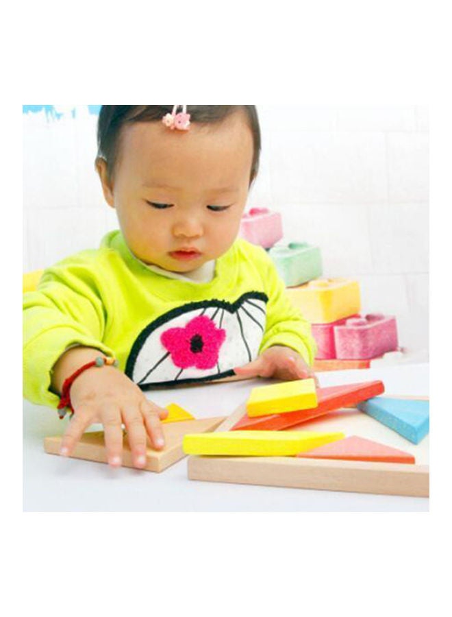 لعبة أحجيات قطع التركيب تانجرام الخشبية لتنشيط الدماغ - Image 3