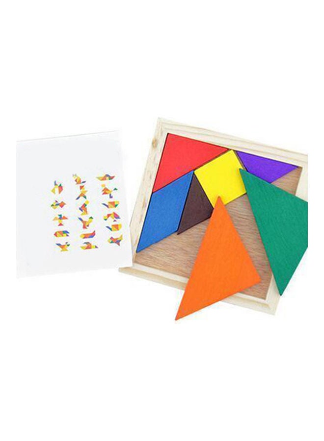 لعبة أحجيات قطع التركيب تانجرام الخشبية لتنشيط الدماغ - Image 2