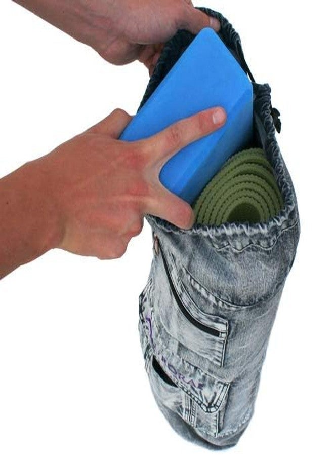 AURORAE Extra Large Denim Yoga Mat Bag - Image 4