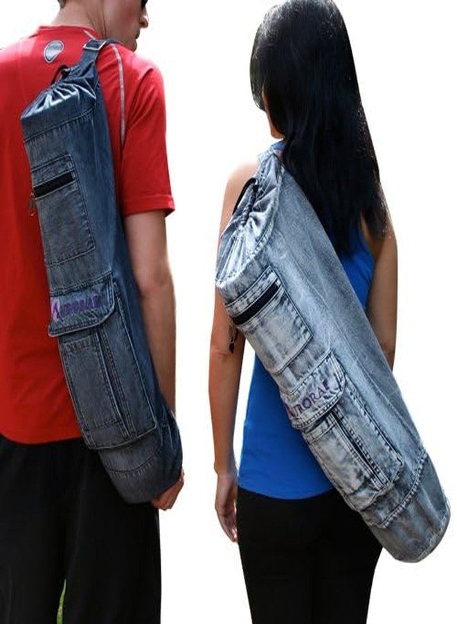 AURORAE Extra Large Denim Yoga Mat Bag - Image 3
