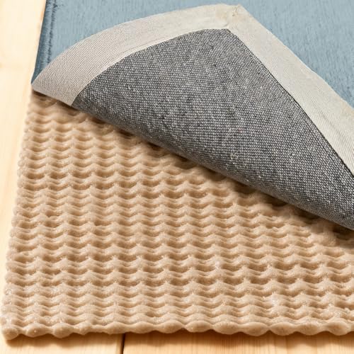 GORILLA GRIP Premium Dual Sided Thick Rug Gripper Pad for Hardwood Floors Breathable Slip Resistant Pad Grips Under Carpet Area Rugs for Hard Surface Floor Protection Easy Trim Mats 2x3 Beige - Image 1