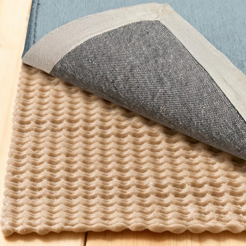 GORILLA GRIP Premium Dual Sided Thick Rug Gripper Pad for Hardwood Floors Breathable Slip Resistant Pad Grips Under Carpet Area Rugs for Hard Surface Floor Protection Easy Trim Mats 2x3 Beige - Image 2