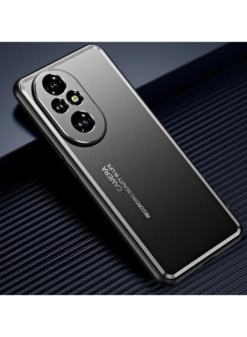 general Case Compatible with Honor 200 Pro, Aluminum Alloy Sandblasted Back Plate Case Metal Camera Protection Shockproof Protective Cover for Honor 200 Pro - Image 1