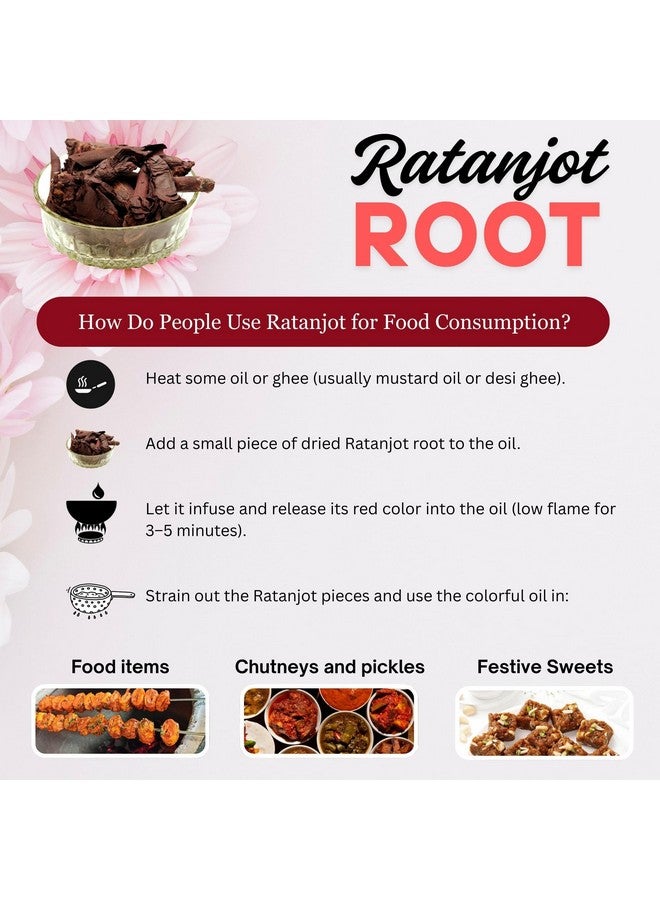 Brijbooti Ratanjot Root 200g | Ratanjot for Cooking, Hair Fall, Hair Growth, Skin | Alkanet Root | ratanjot | laljadi | damini balchad - Image 2