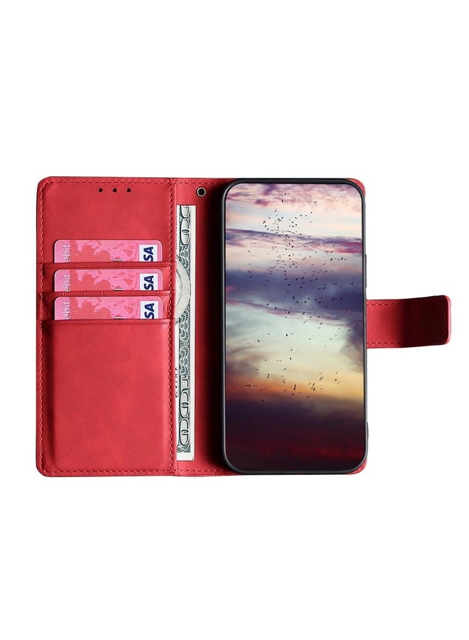 HuHa Case Cover For OPPO Realme V5 5G / Realme Q2 Skin Feel Crocodile Texture Magnetic Leather Phone Case(Red) - Image 5
