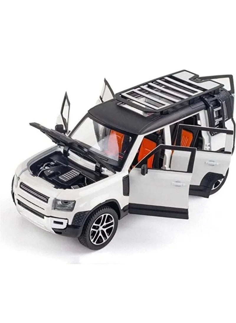LAND ROVER Defender Outdoor Edition Die-Cast Metal Pull Back Toy Car -01 Pcs Assorted [1:24] with Lights, Sound & 6 Opening Parts – Multicolour Model Vehicle for Kids & Collectors - Image 2
