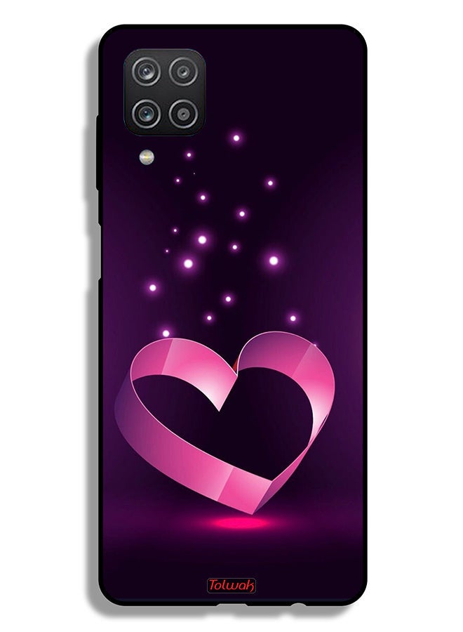 Tolwak Samsung Galaxy A12 Protective Case Cover Heart Art - Image 1