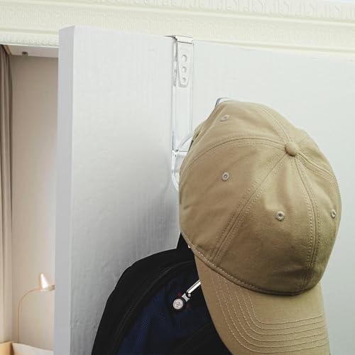 NewTalent Set of 2pcs Adjustable Over the Door Hooks for Hanging for Living Room Bathroom Bedroom Kitchen Hanging Clothes Towels Hats Coats Bags - Image 3