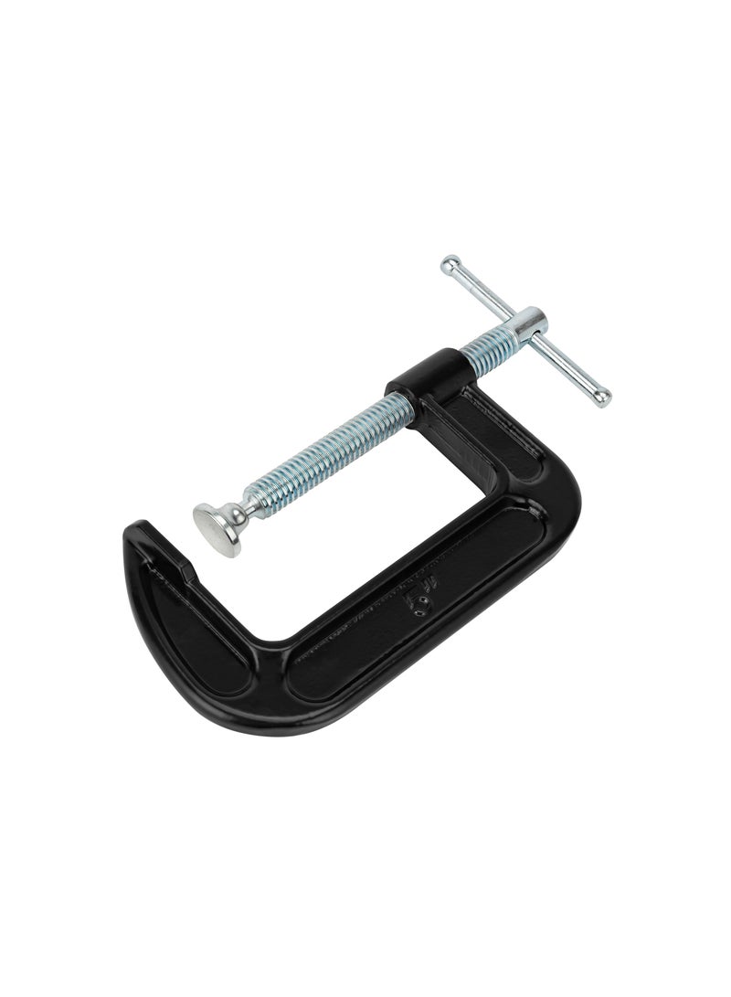 GEEPAS Geepas 5" G-clamp- GT59347, Cast Iron Construction, Highly Durable, Equipped with T-Shaped Thread, Perfect for Tightening and Loosening Pieces, Black  - Image 1