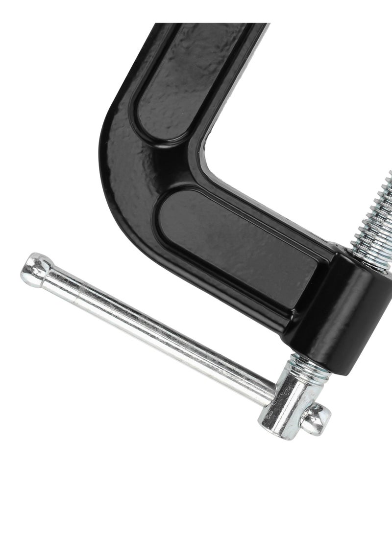 GEEPAS Geepas 5" G-clamp- GT59347, Cast Iron Construction, Highly Durable, Equipped with T-Shaped Thread, Perfect for Tightening and Loosening Pieces, Black  - Image 3