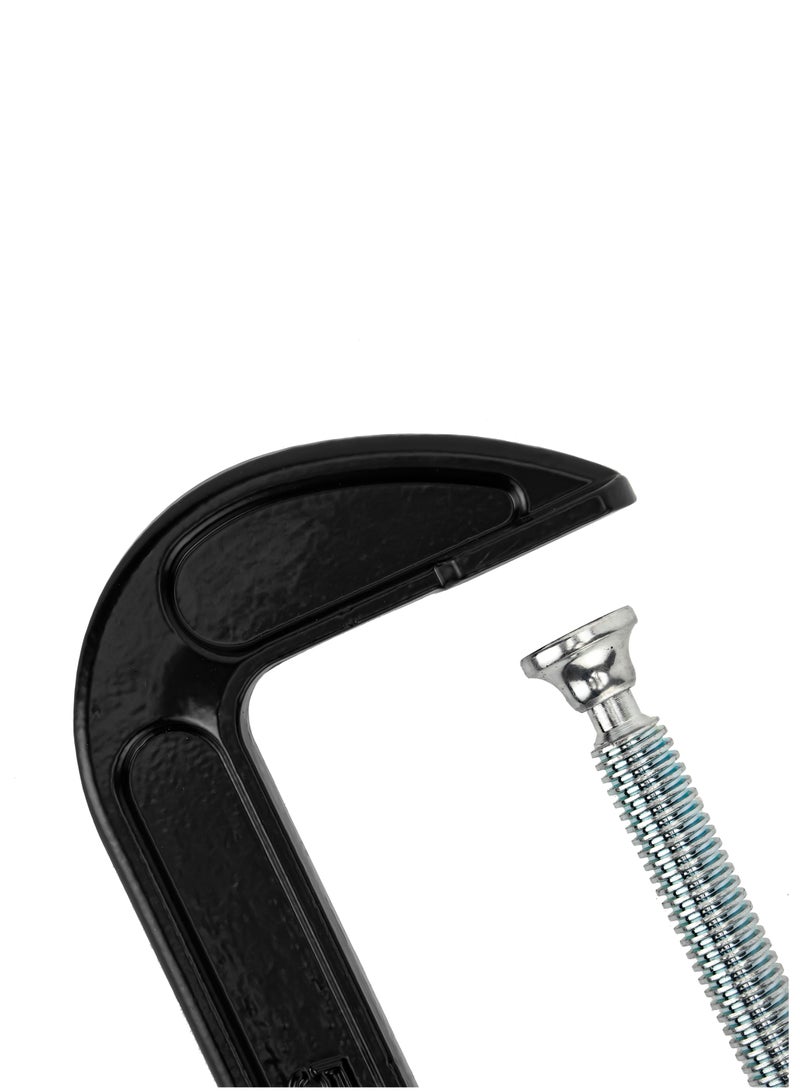 GEEPAS Geepas 5" G-clamp- GT59347, Cast Iron Construction, Highly Durable, Equipped with T-Shaped Thread, Perfect for Tightening and Loosening Pieces, Black  - Image 2
