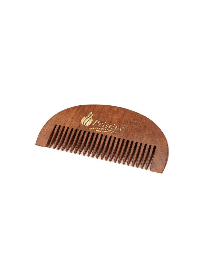 Pristine Pristine wooden beard comb 2 types of beard comb with cotton drawstring bag - Image 3