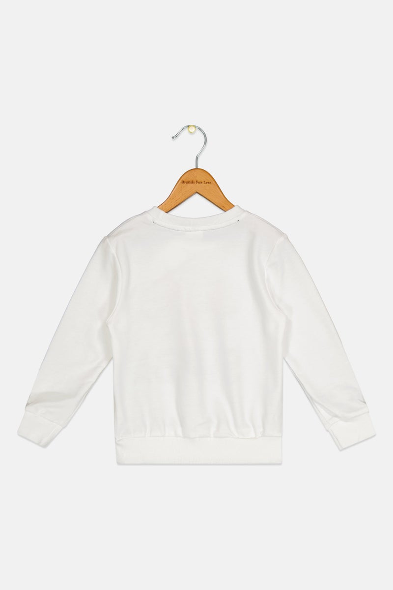 Disney سويت شيرت طويل الأكمام بطبعة جرافيك لأسد الملك للأولاد الصغار، أبيض - Image 2