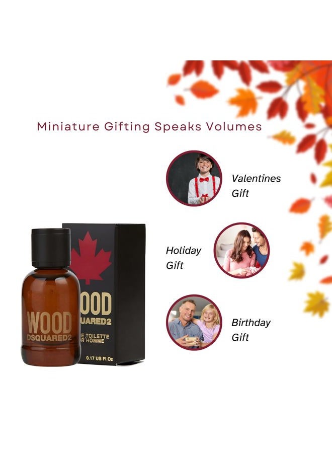 DSQUARED2 WOOD Pour Homme Perfume for Men Mini EDT 0.17 Ounce - Image 5