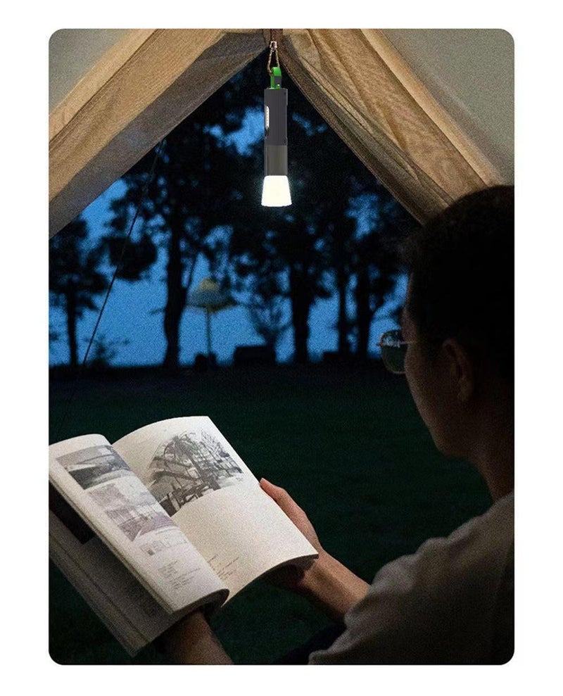 Wholesale high-power strong light flashlight outdoor multi-function Searchlight with hook camping light white laser flashlight(LY01-P50 [softcover + color box + USB cable] flashlight breathing atmosphere light) - Image 5