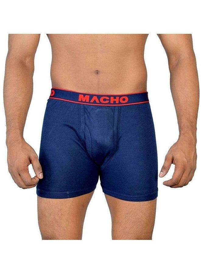 Macho Macho Men's Long Cotton Fine Trunk Pack of 3 (Multi Color), 95 cm  - Image 2