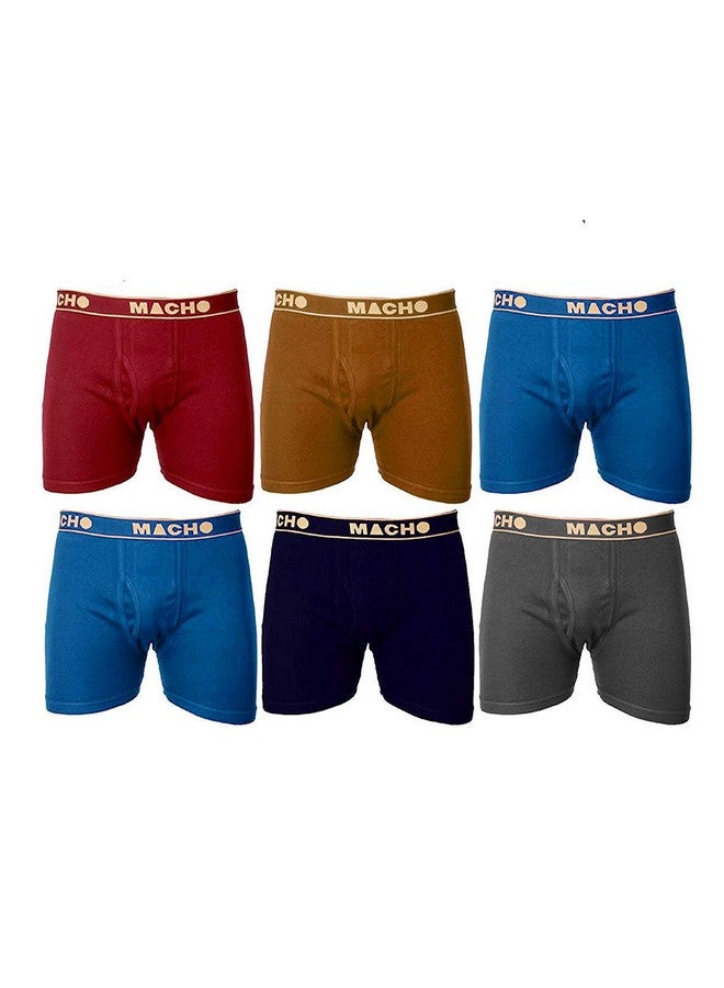 Macho Macho Men's Long Cotton Fine Trunk Pack of 3 (Multi Color), 95 cm  - Image 4