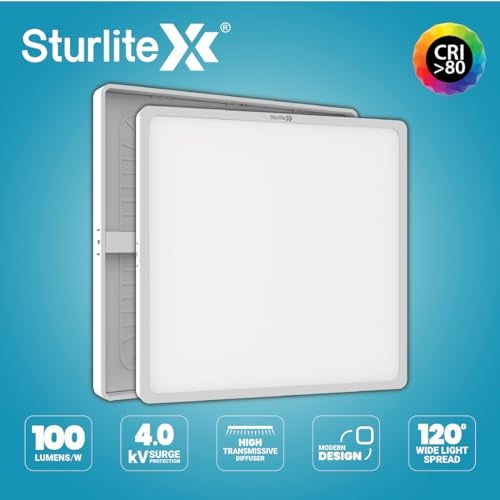 Sturlite S-FIT 30W Square LED Surface Light| 6500k Cool White Color Temperature| 2400 Lumens with CRI Tech for Accurate Color Representation - (Pack of 1) - Image 4